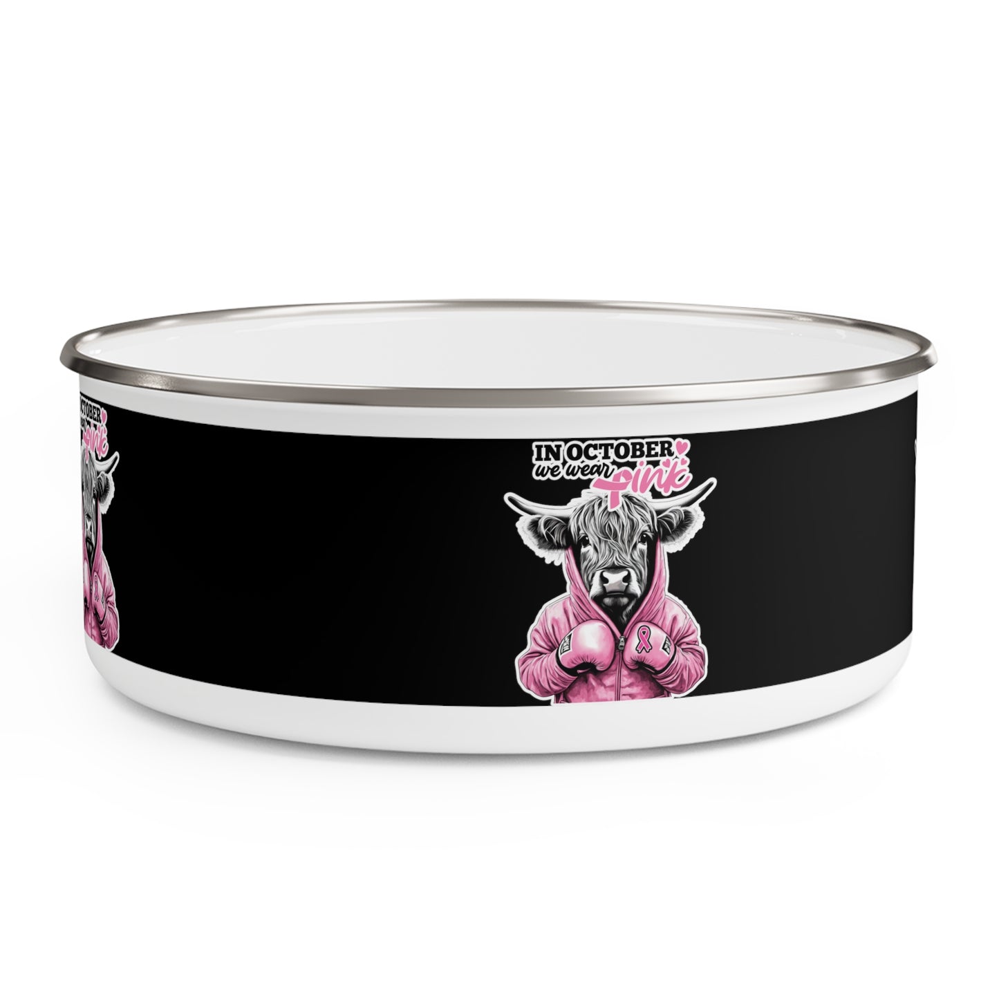 Breast Cancer Awareness Enamel Bowl