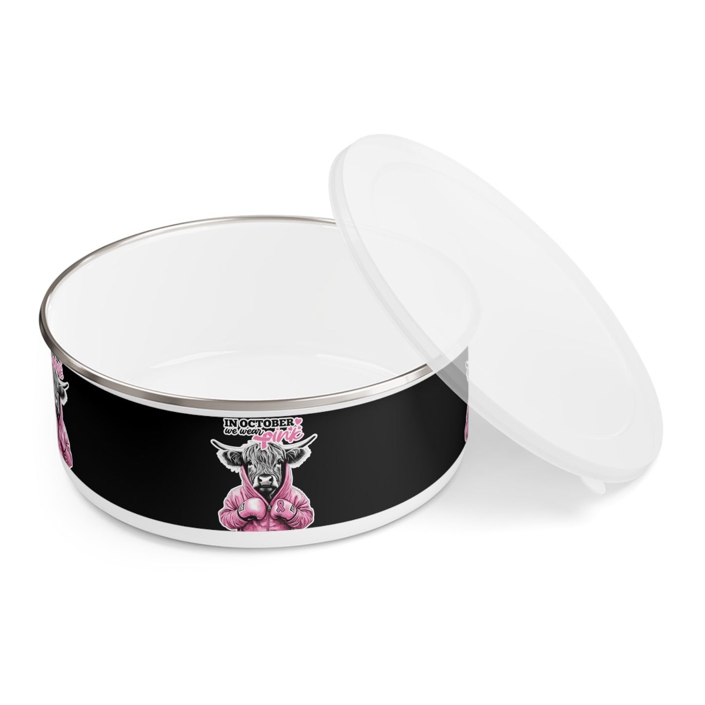 Breast Cancer Awareness Enamel Bowl