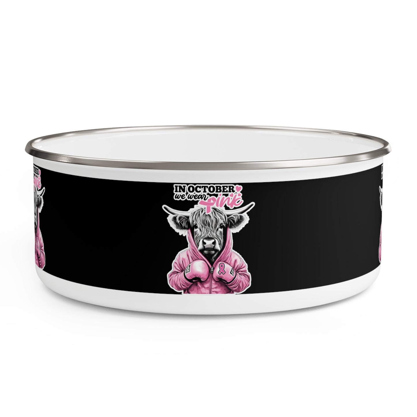 Breast Cancer Awareness Enamel Bowl