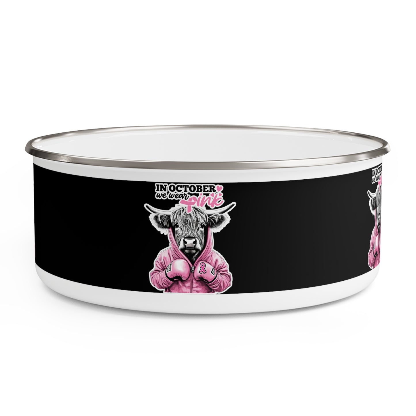 Breast Cancer Awareness Enamel Bowl