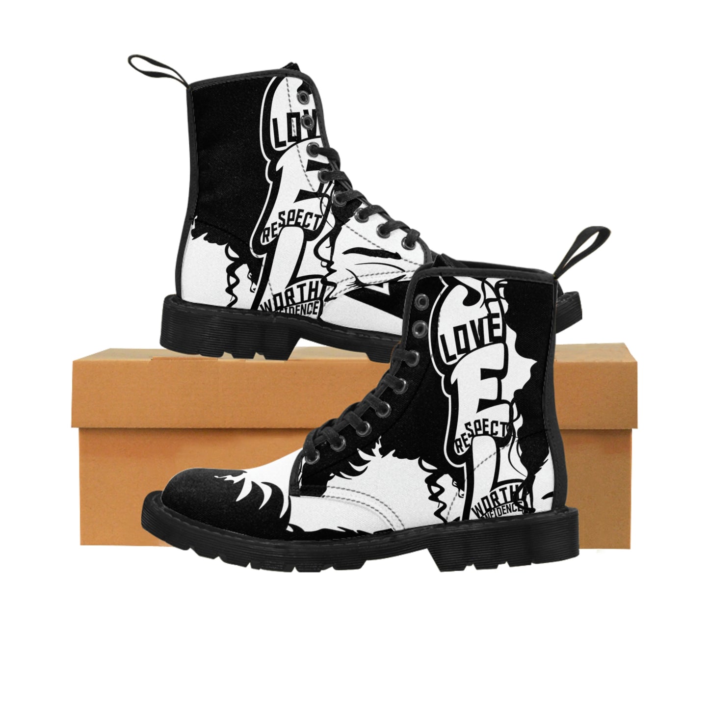 Women's Self-Love Canvas Boots