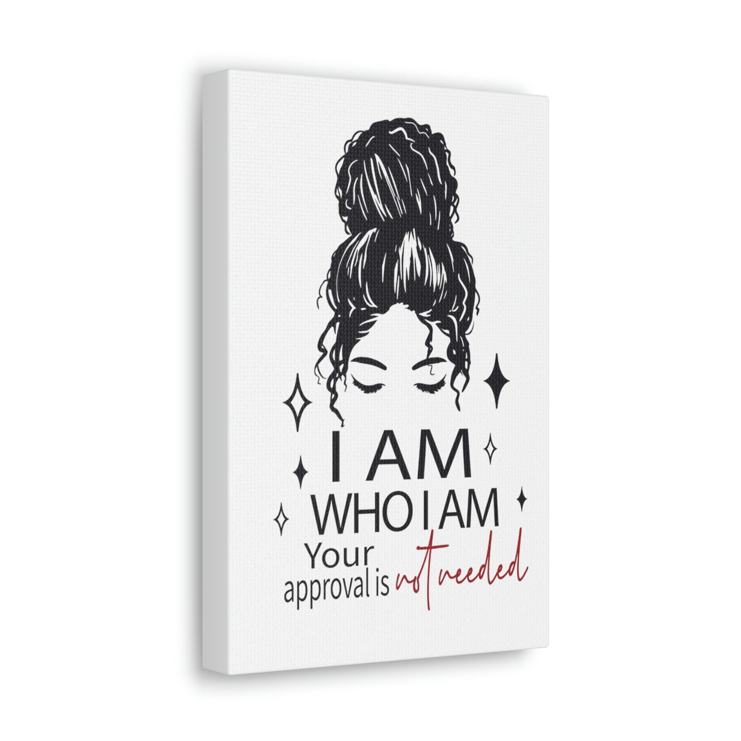 A self love journey souvenir to enjoy daily. A self-love I am canvas. I am who I am. Decorate your fasting sanctuary. Shamara Daniels natural health consultant. A self-Love Journey by Invigorating Miracles LLC.