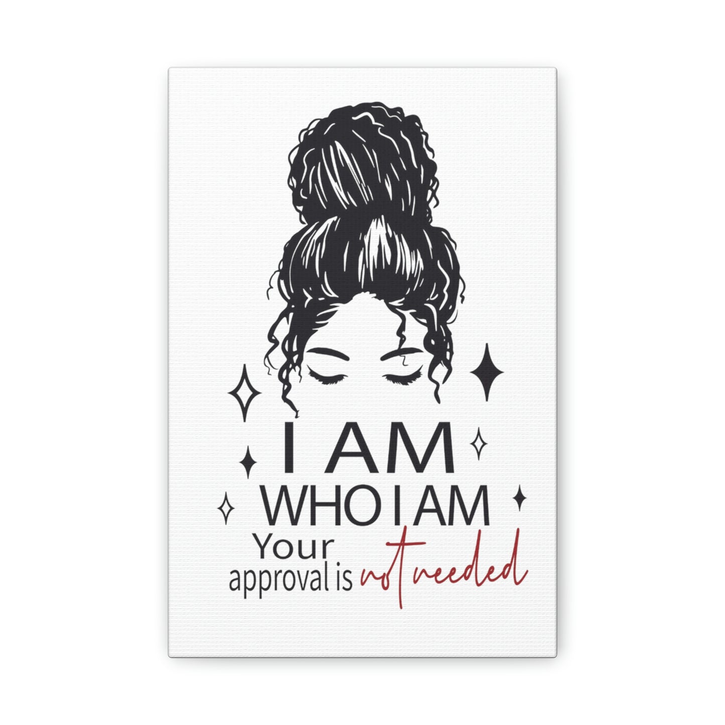 A self love journey souvenir to enjoy daily. A self-love I am canvas. I am who I am. Decorate your fasting sanctuary. Shamara Daniels natural health consultant. A self-Love Journey by Invigorating Miracles LLC.