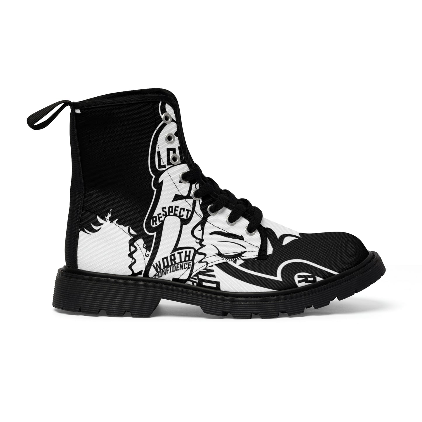Women's Self-Love Canvas Boots