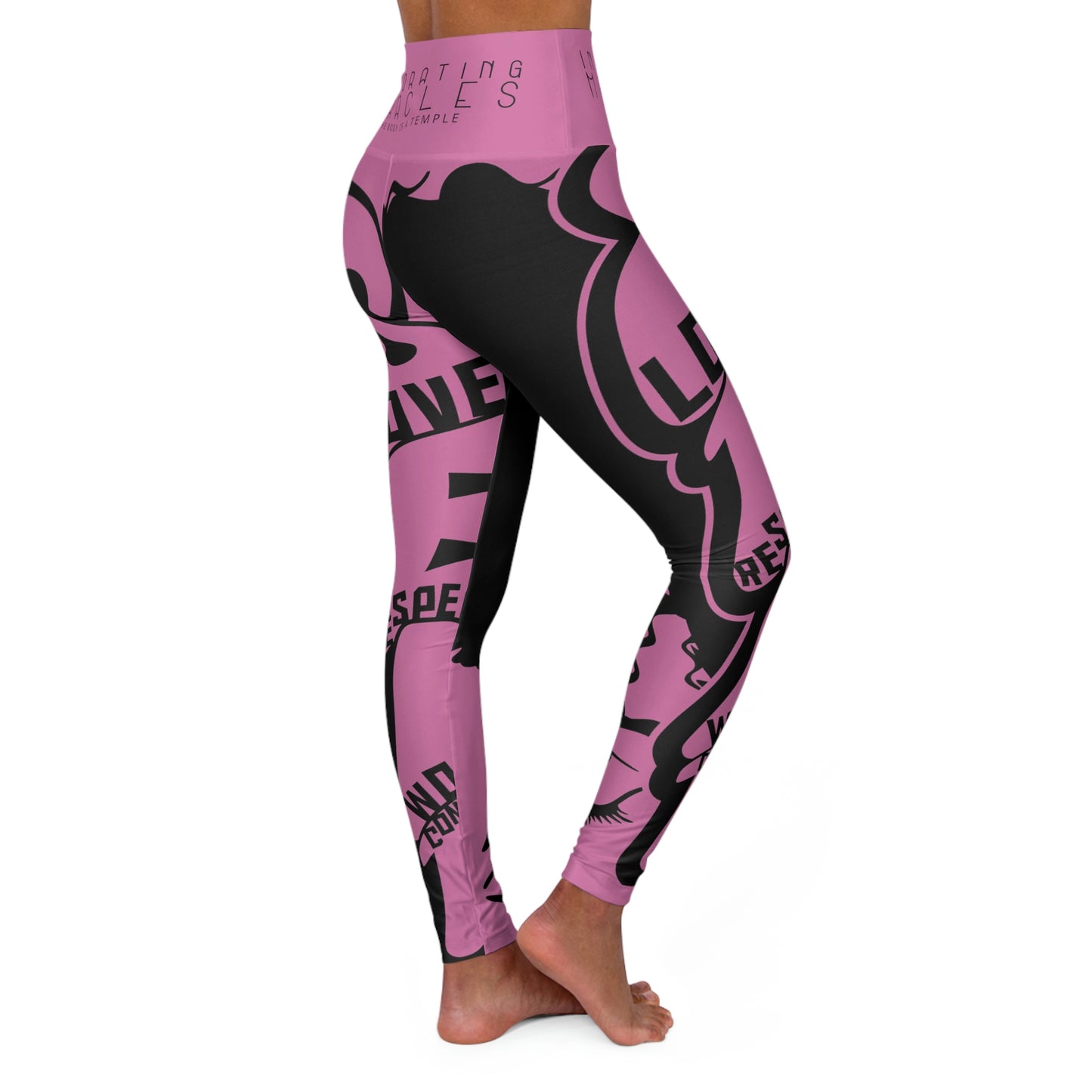 a self love journey yoga leggings