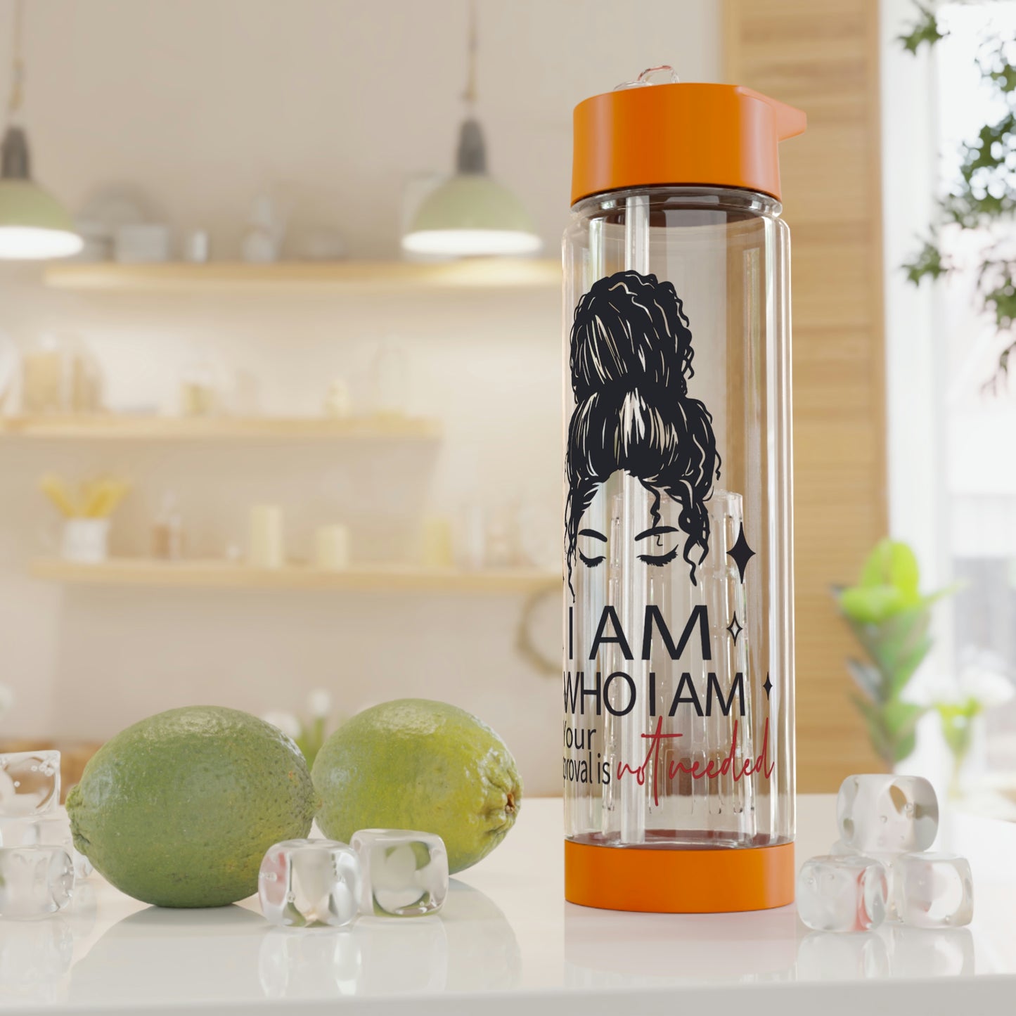 I am who I am detox water bottle