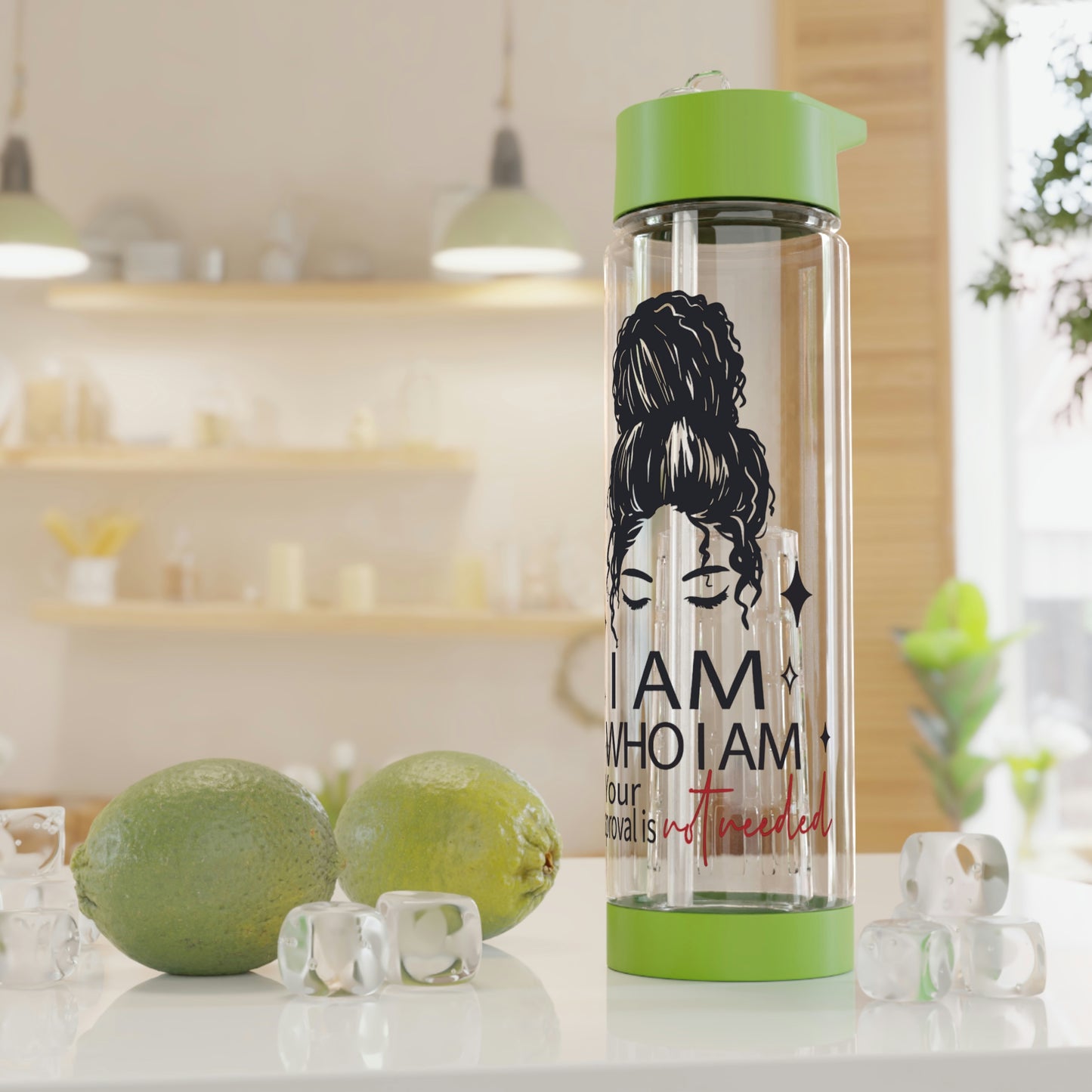 I am who I am detox water bottle