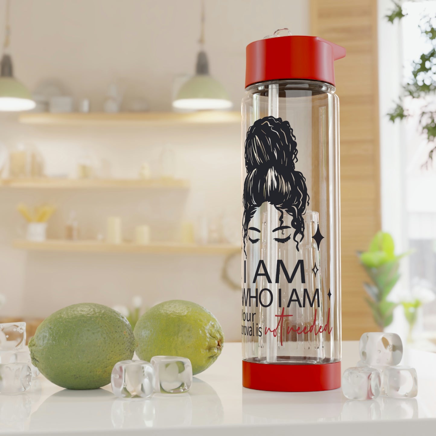 I am who I am detox water bottle