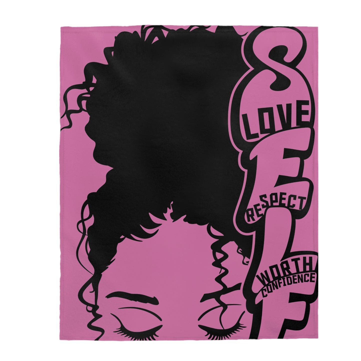 Self-Love Velveteen Plush Blanket