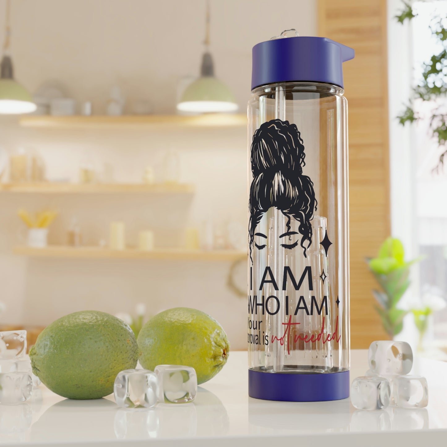 I am who I am detox water bottle